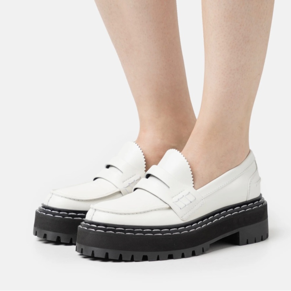 New Proenza Schouler Off White Lug Sole Platform Loafers - 8